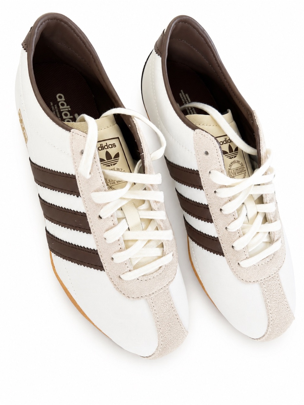 Adidas Tokyo W Sneakers White Brown Gum Sole Low Profile Retro Women’s 7 NIB - Picture 3 of 11